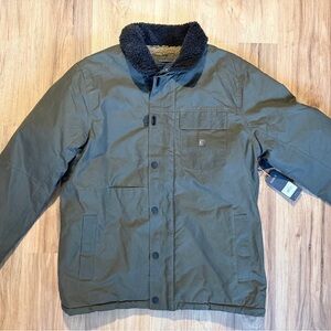 Roark x Halley Stevenson Axeman Green Fleece Lined Coat Size Large (NWT)